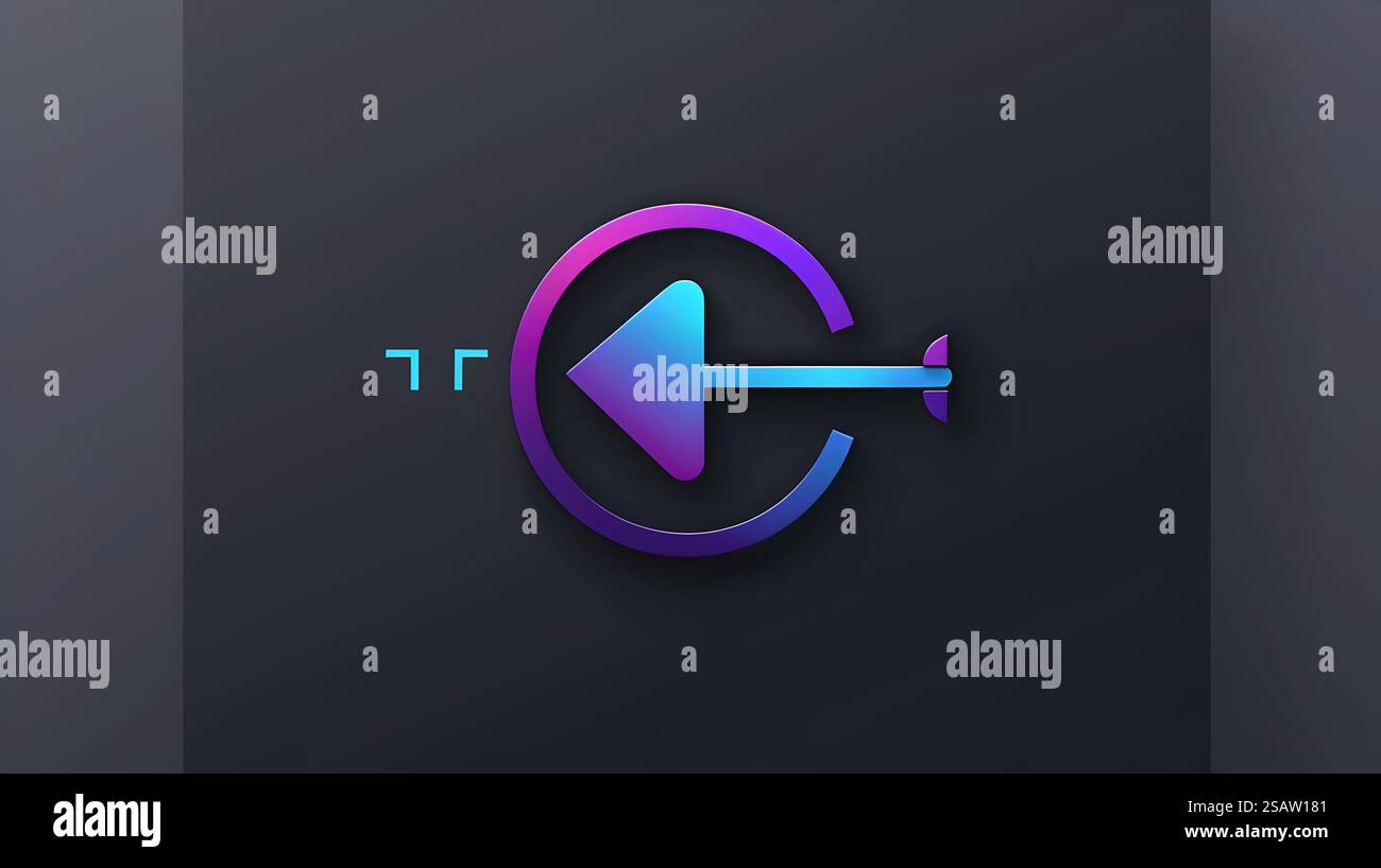 This image depicts a visually striking and minimalist icon design ...