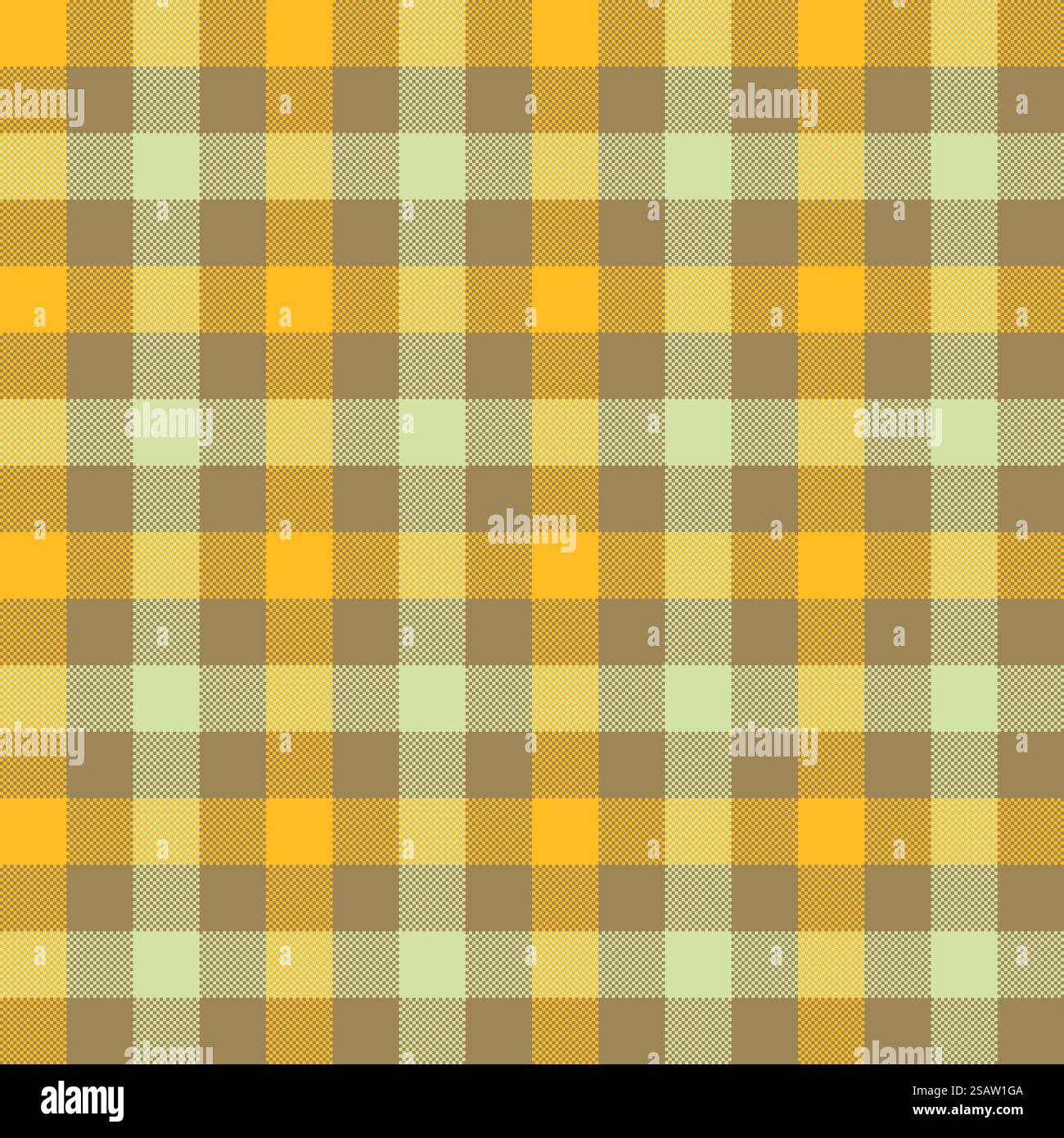 Yellow beige check tablecloth seamless pattern. Vector illustration. EPS 10.. Yellow beige check tablecloth seamless pattern Stock Vector