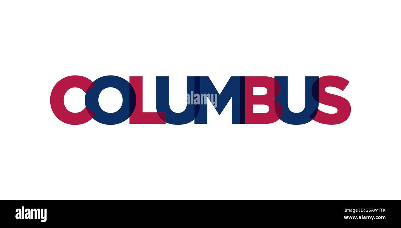 Columbus, Ohio, USA typography slogan design. America logo with graphic ...