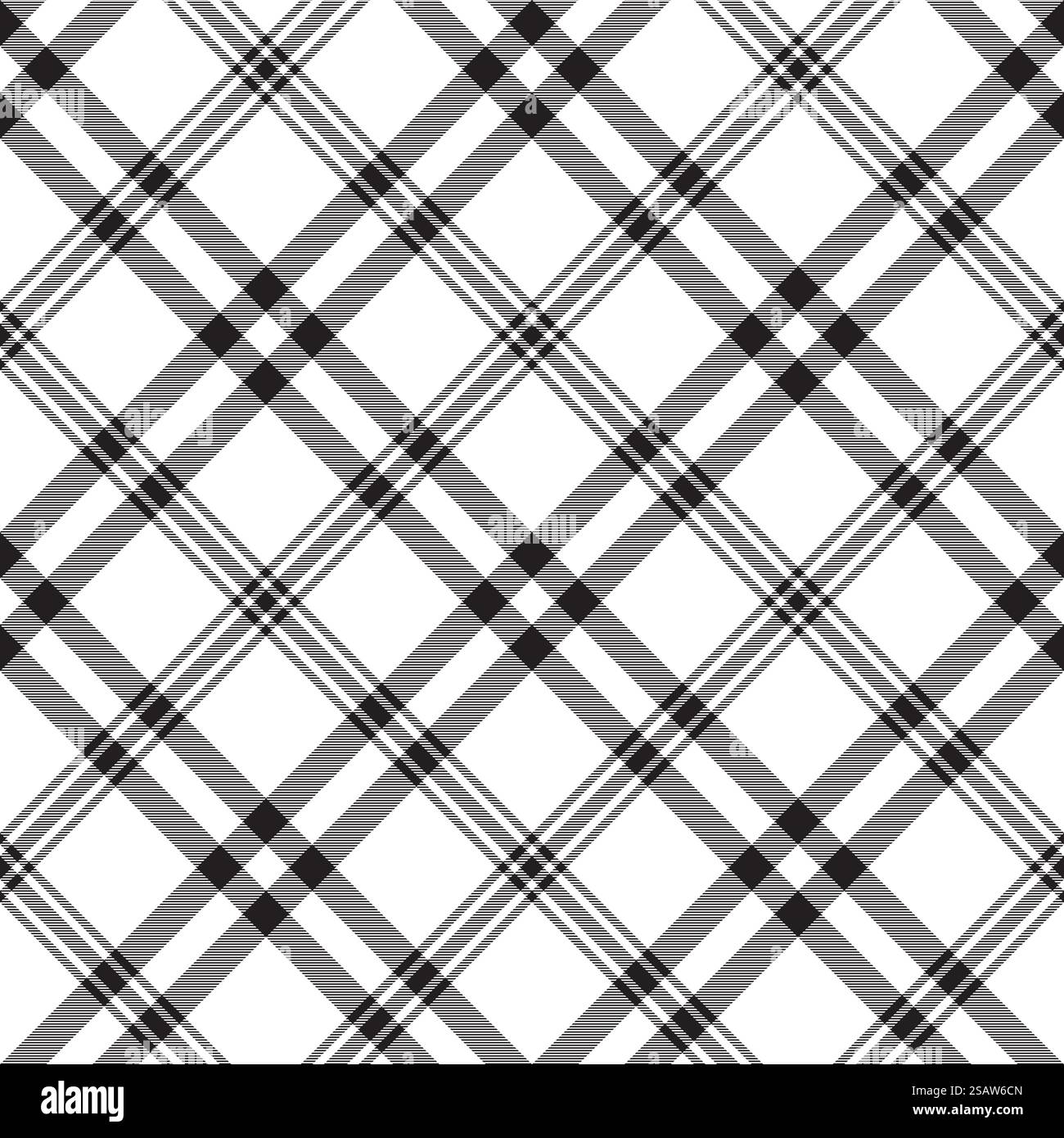 Plaid black white seamless pattern. Vector illustration.. Plaid black white seamless pattern Stock Vector