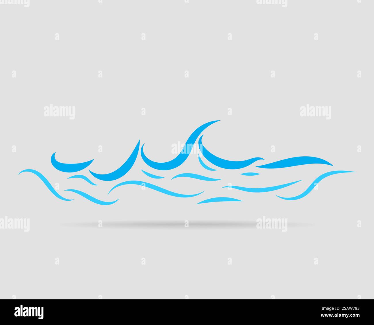 Waves vector design. Water wave icon. Wavy lines isolated. Stock Vector