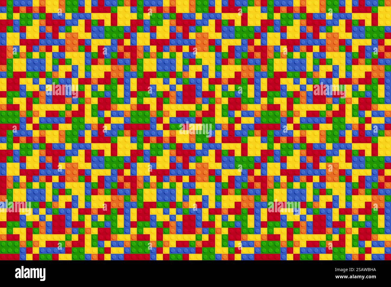 Multicolor abstract plastic constructor seamless pattern vector. Multicolor abstract plastic constructor seamless pattern Stock Vector