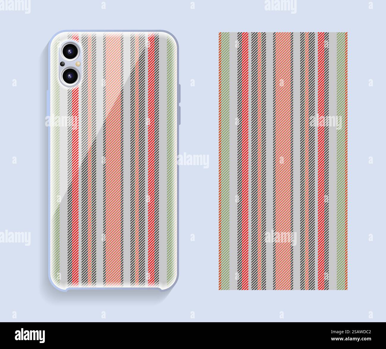 Mobile phone cover design. Template smartphone case vector pattern. Stock Vector