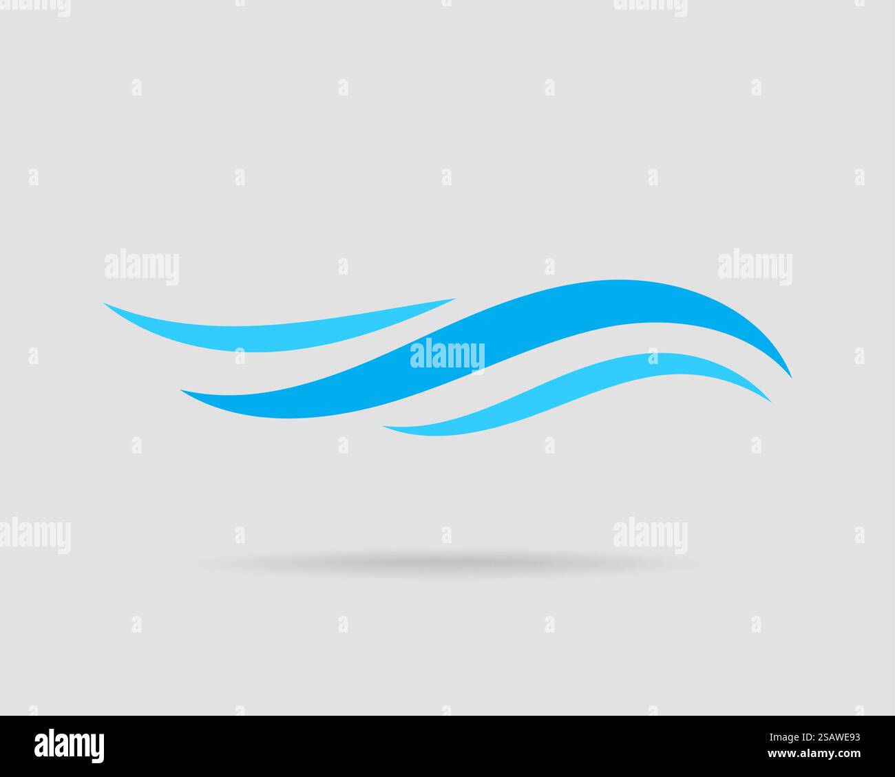 Waves vector design. Water wave icon. Wavy lines isolated Stock Vector ...