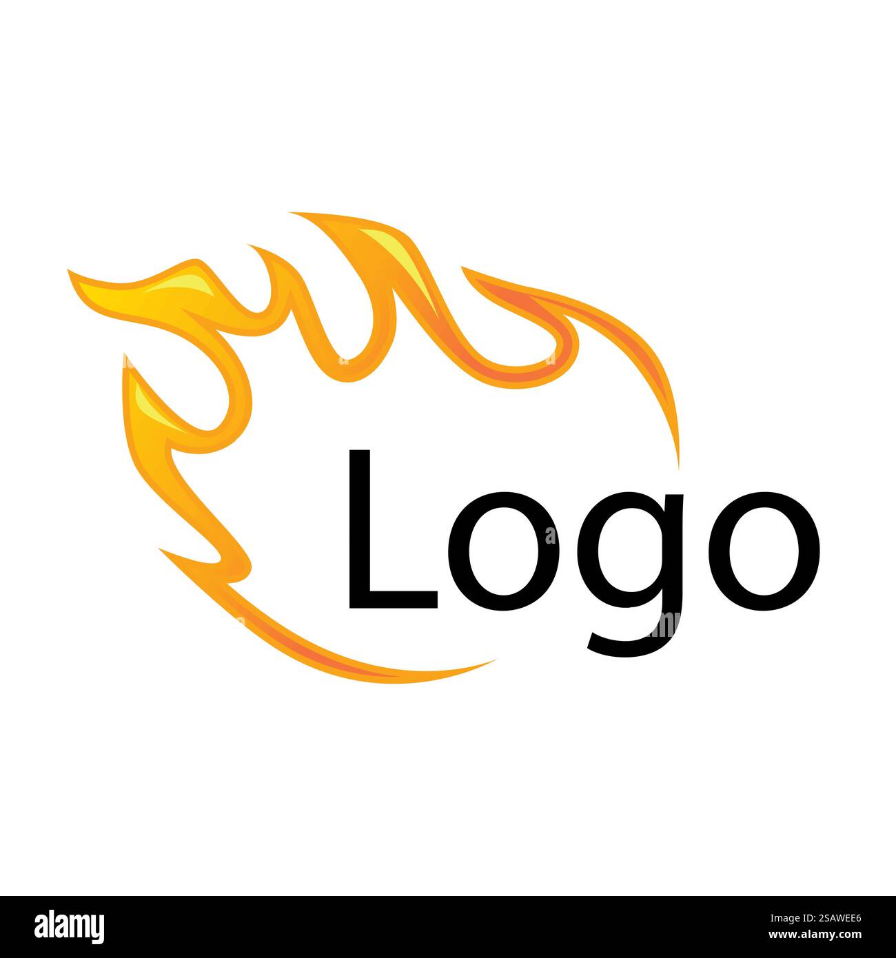 Template element for logo flame fire design element. Vector ...