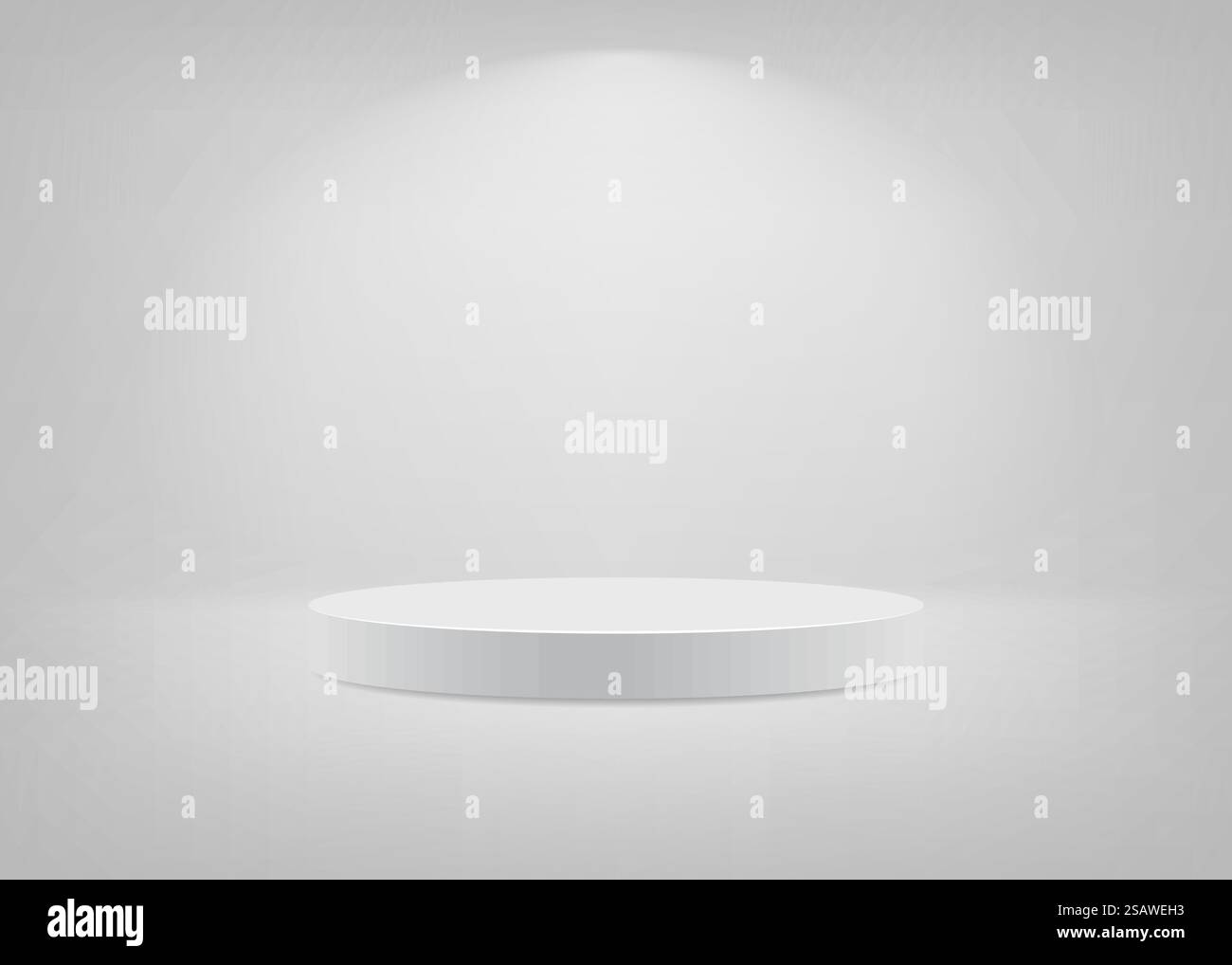Empty stage white background for presentation vector illustration