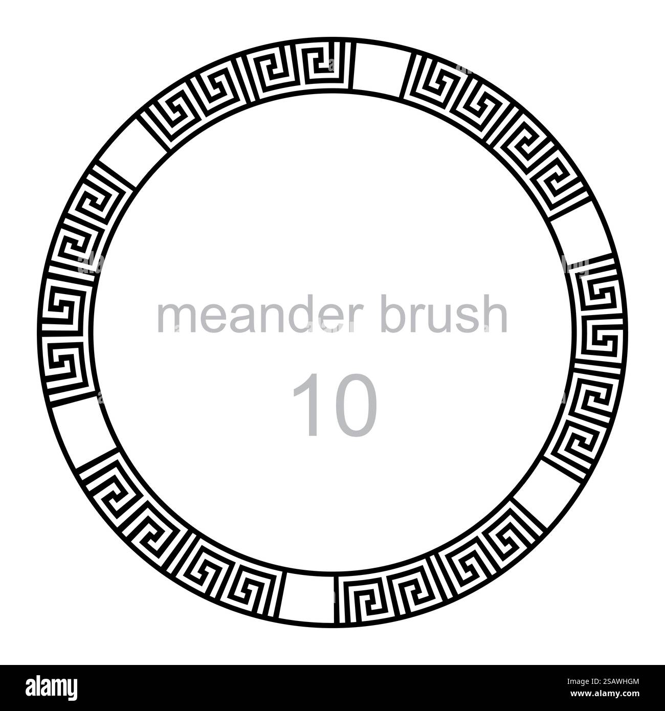 ancient meander pattern line, vector illustration. ancient meander ...