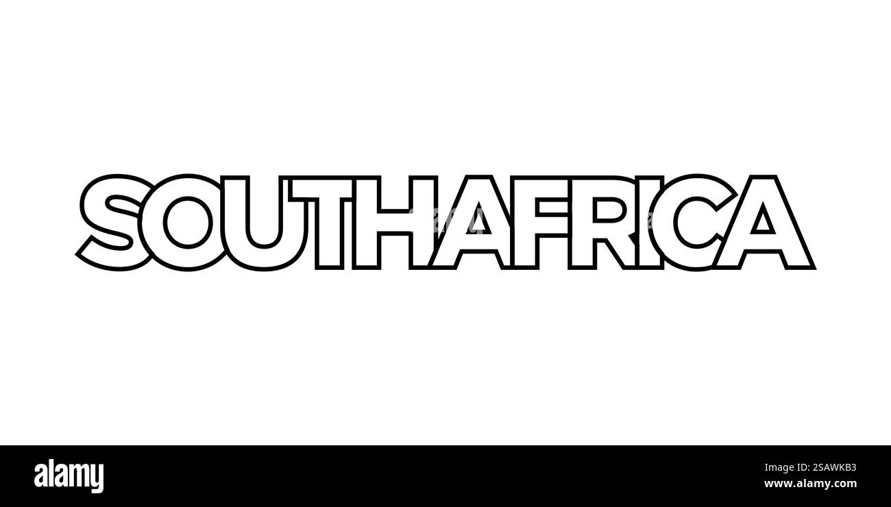 South Africa emblem for print and web. Design features geometric style ...