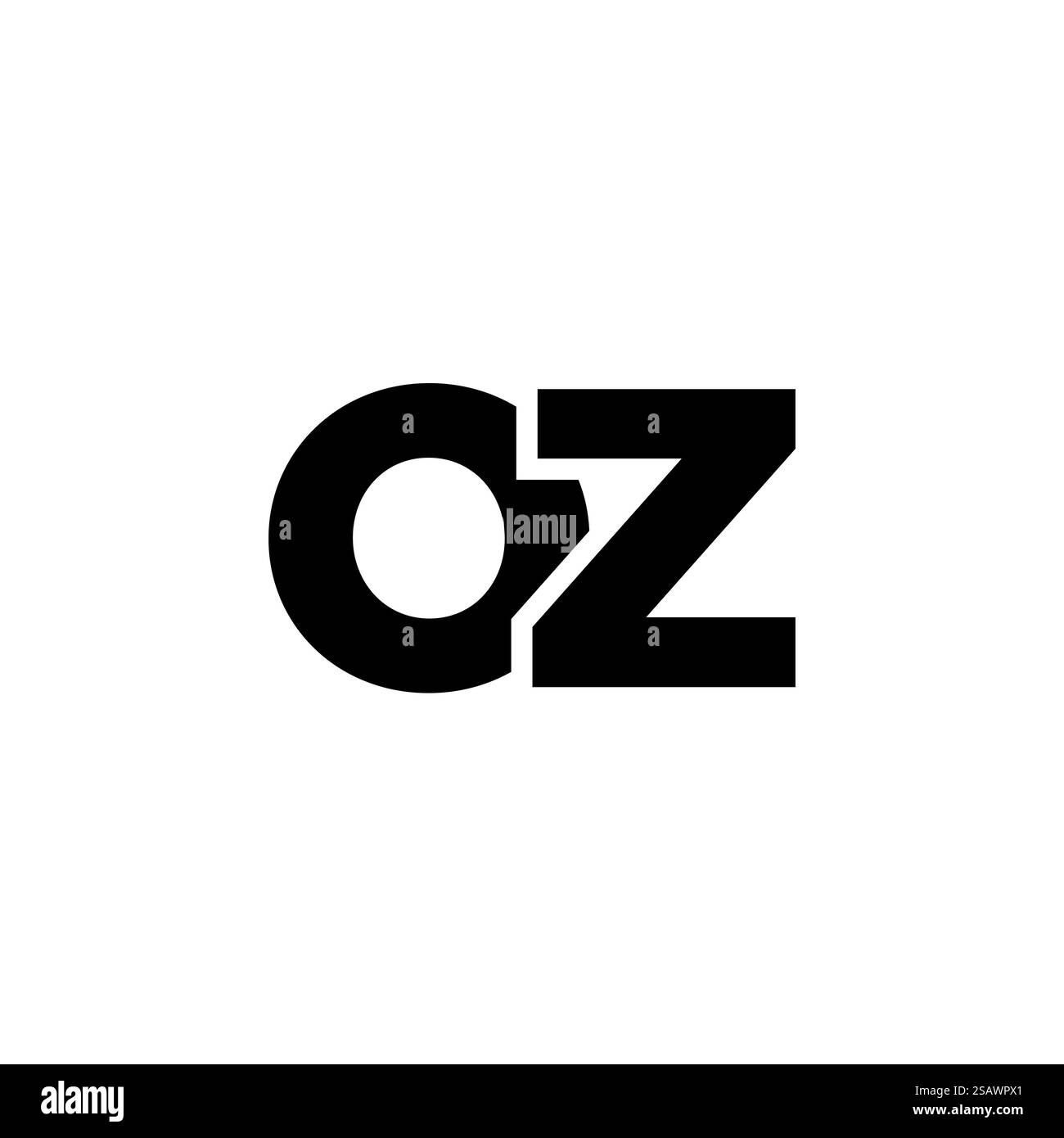 Trendy letter O and Z, OZ logo design template. Minimal monogram initial based logotype for company identity. Stock Vector