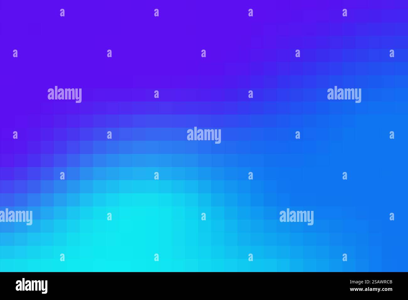 gradient pixel background - violet blue shades. pixel mosaic tile. copy space. Geometric pattern Stock Photo