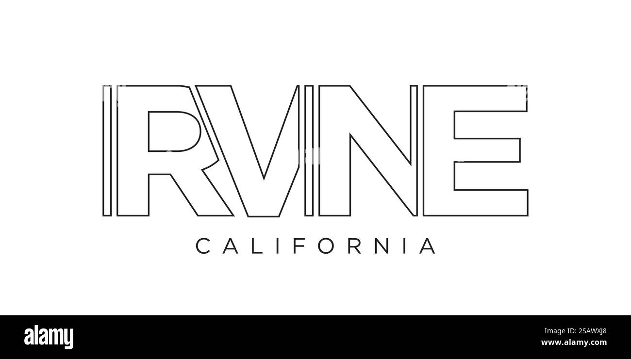 Irvine, California, USA typography slogan design.