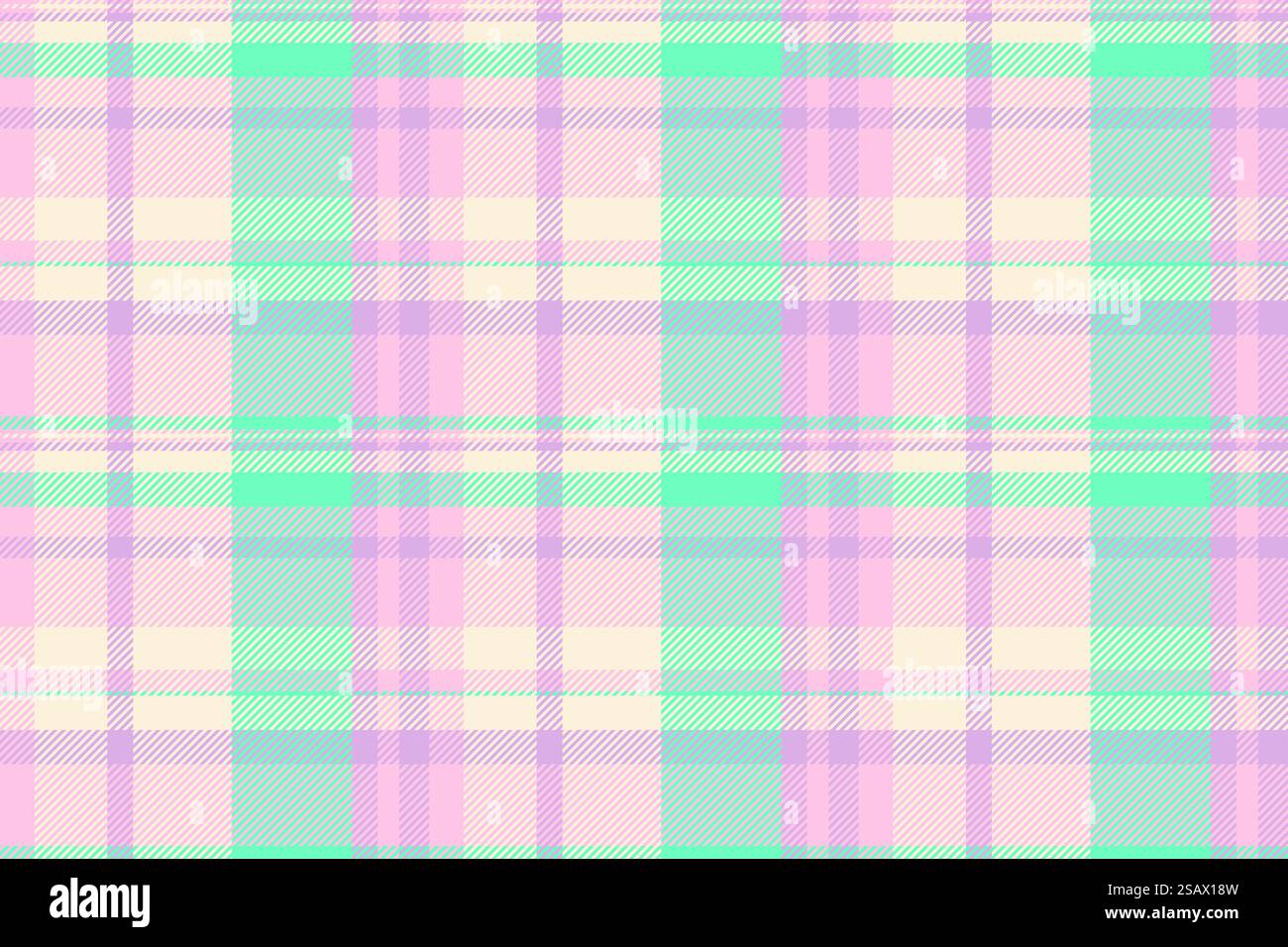 Reel background textile vector, checked tartan seamless fabric. Hobby plaid pattern check texture in light and mint colors. Stock Vector