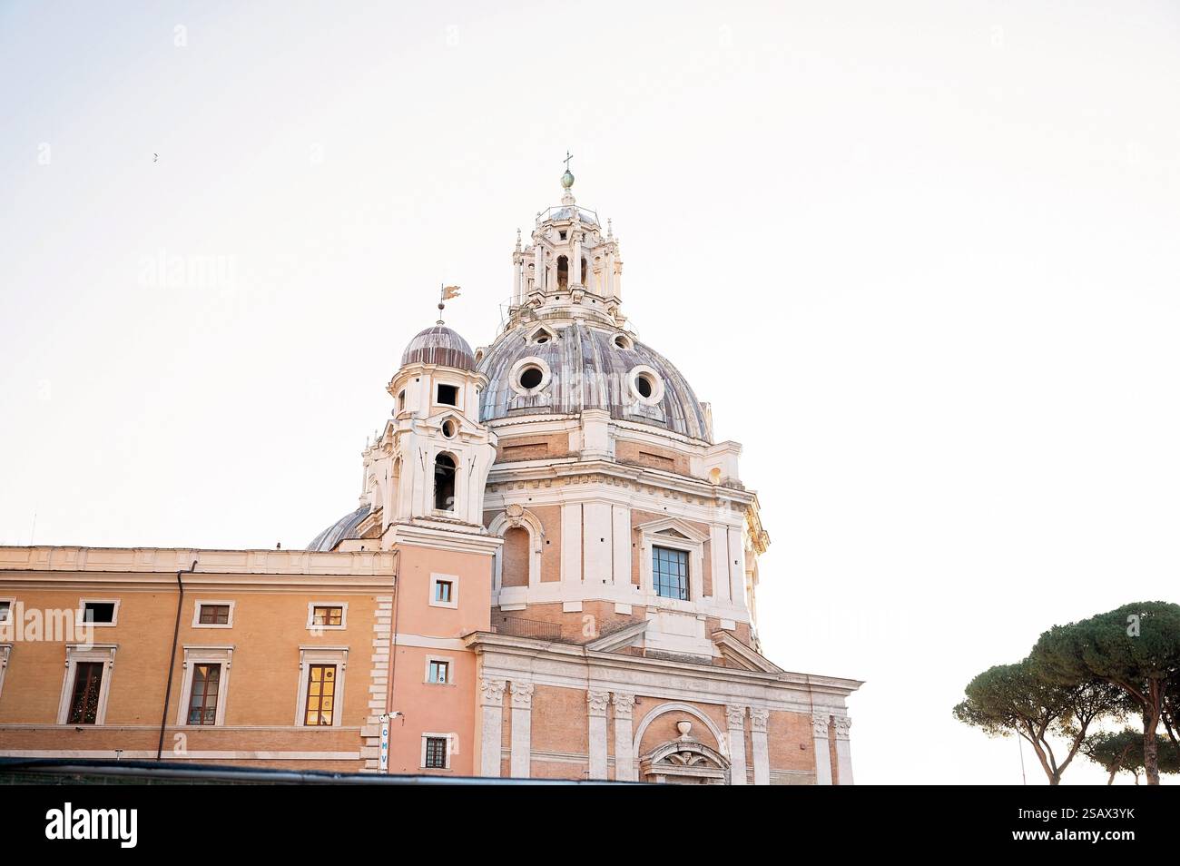 A grand baroque church dome in Rome with intricate details Stock Photo ...