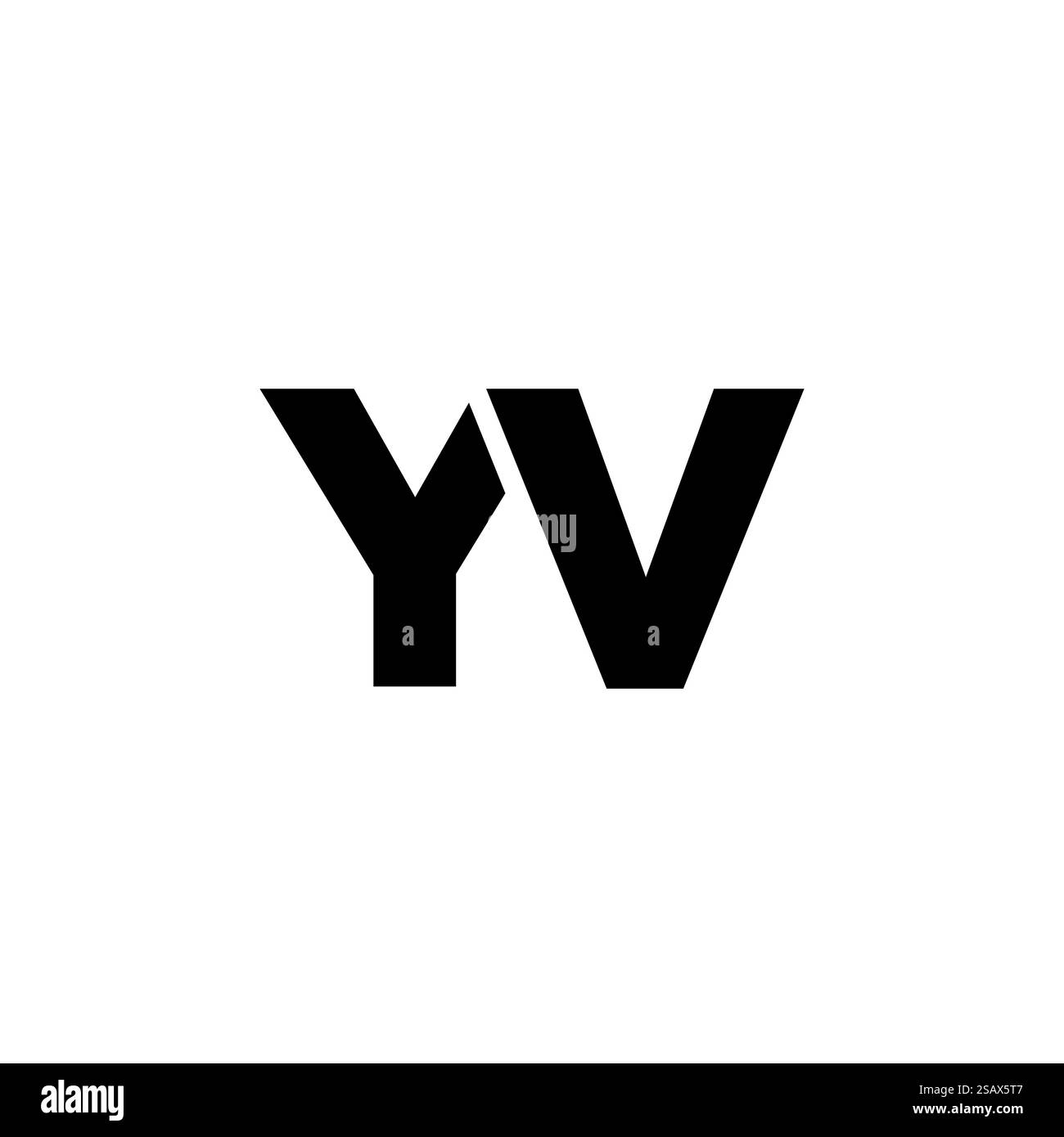 Trendy letter Y and V, YV logo design template. Minimal monogram initial based logotype for company identity. Stock Vector