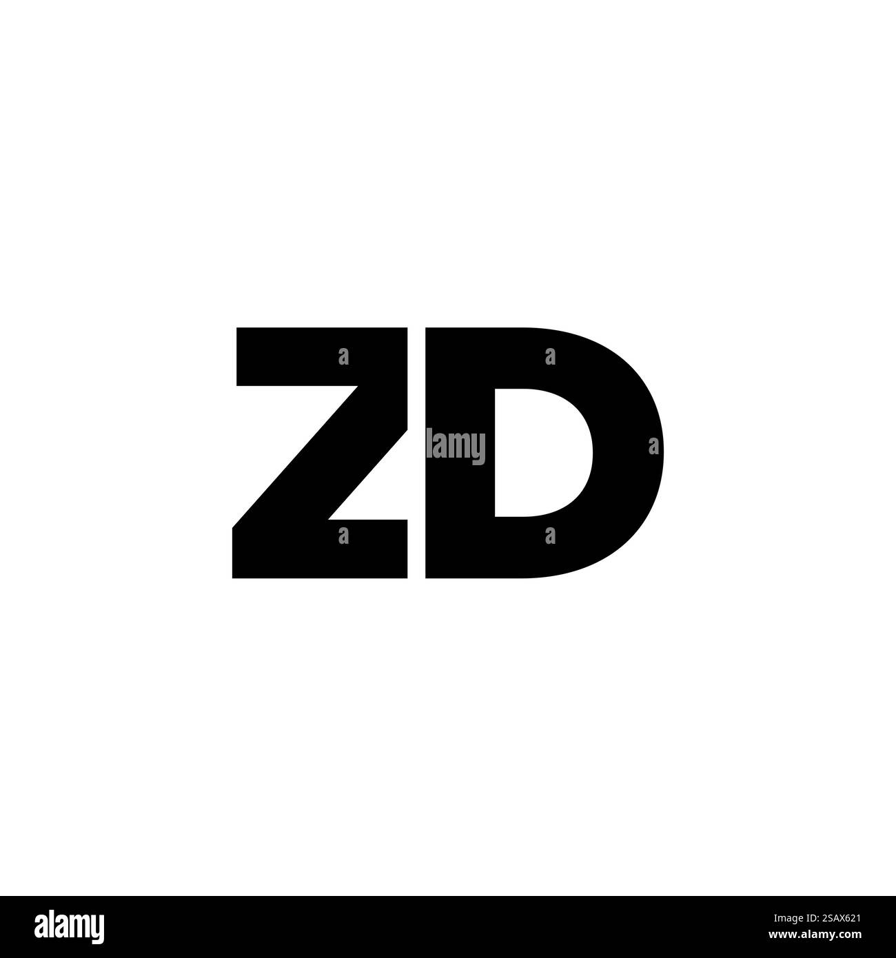 Trendy letter Z and D, ZD logo design template. Minimal monogram initial based logotype for company identity. Stock Vector