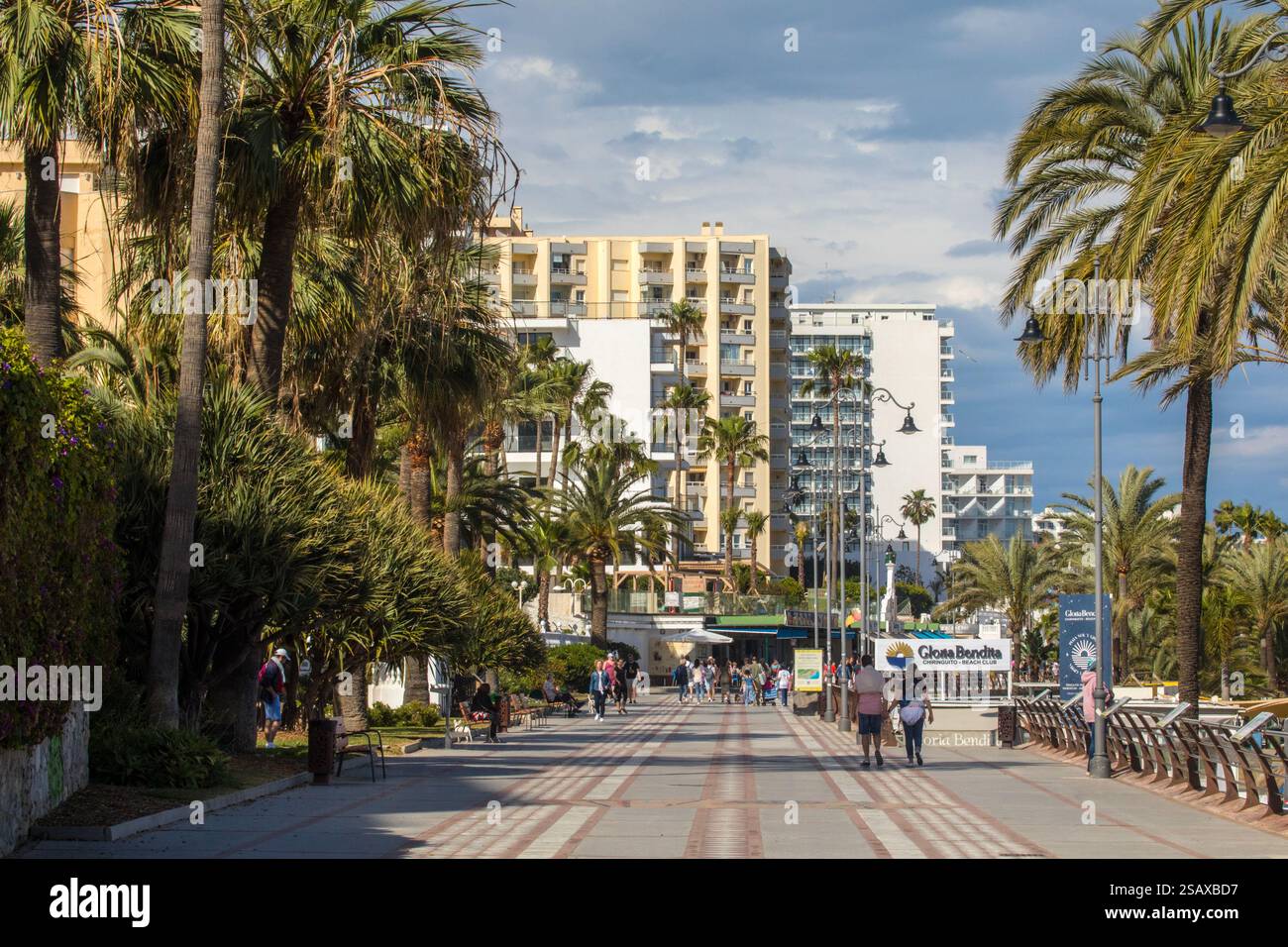 Benalmadena, Spain - April 28th 2024: The Paseo Maritimo promenade in ...