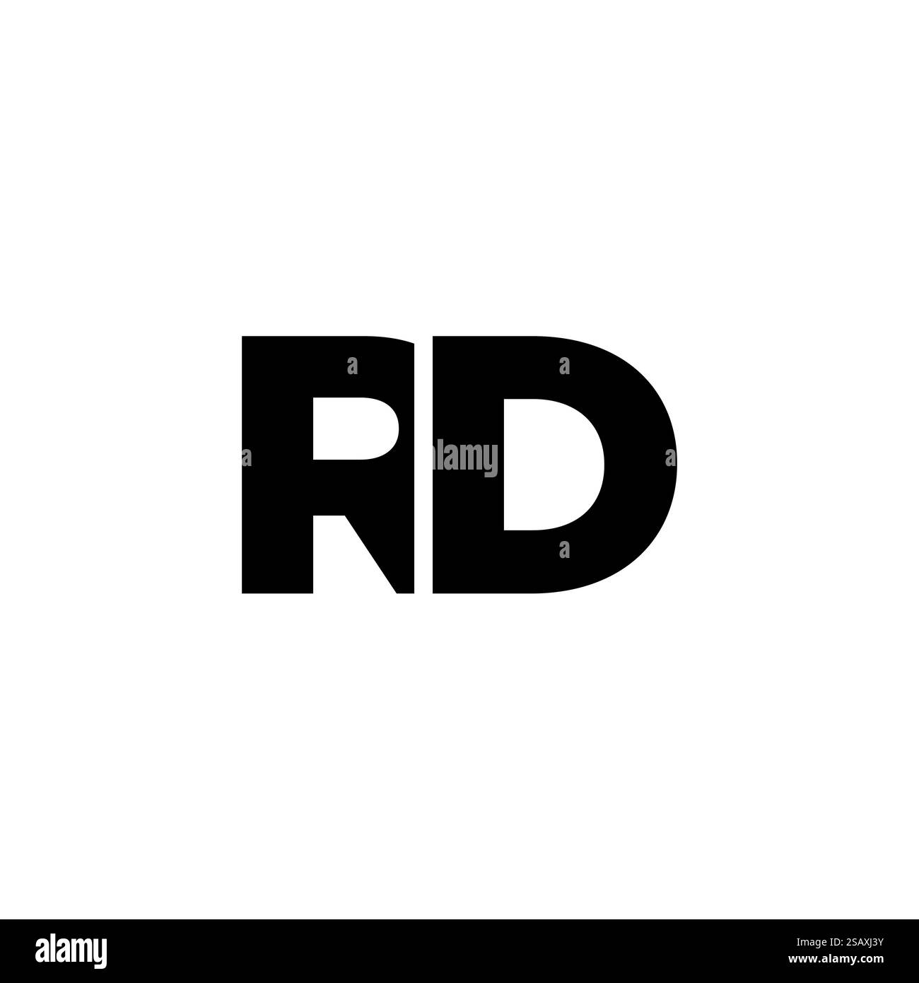Trendy letter R and D, RD logo design template. Minimal monogram initial based logotype for company identity. Stock Vector