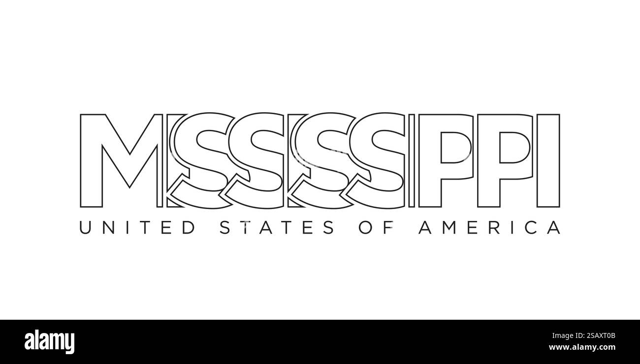 Mississippi, USA typography slogan design. America logo with graphic ...