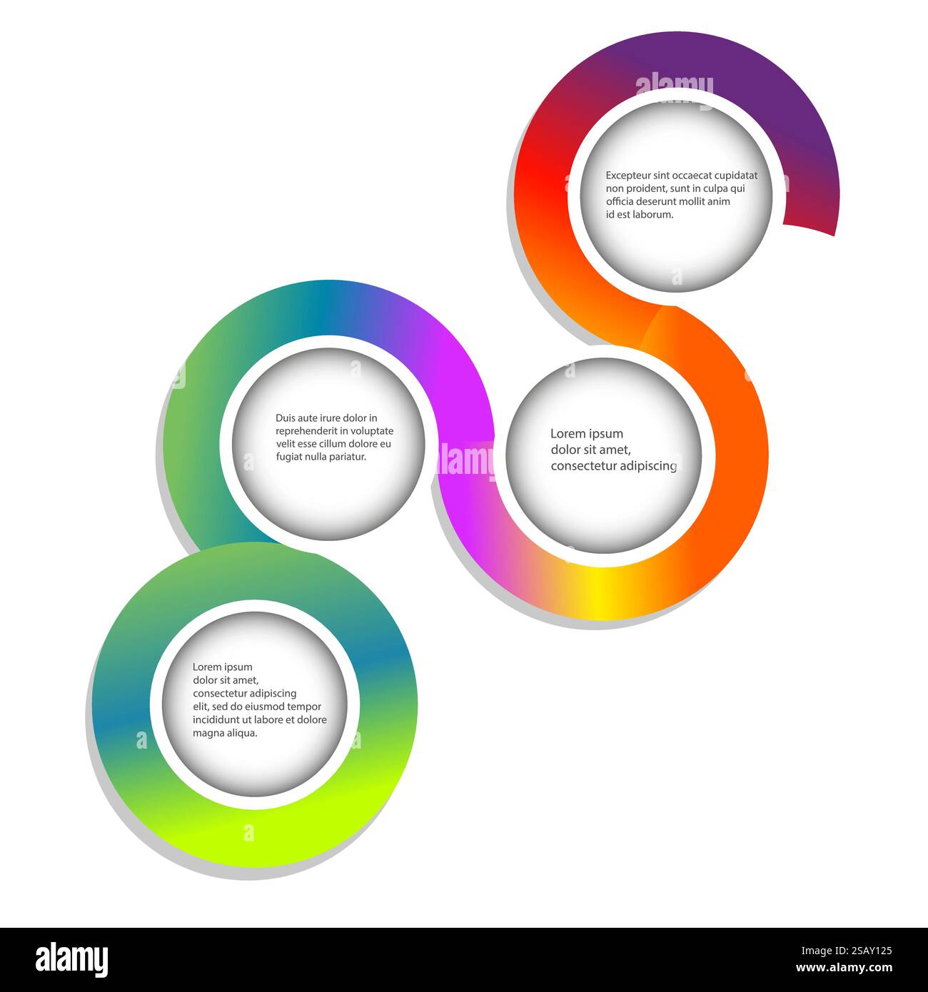 Round frames for text. hand drawing. Not AI, Vector illustration Stock Vector