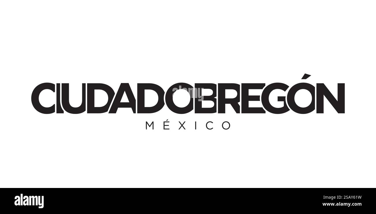 Ciudad Obregon in the Mexico emblem for print and web. Design features ...