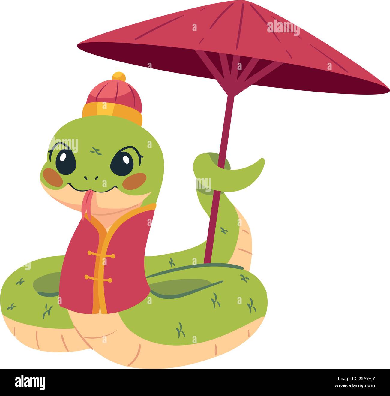 Traditional chinese green snake Stock Vector Images - Alamy