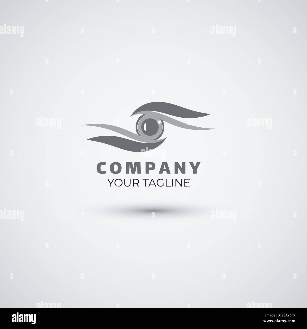 Eyes vision logo design template eye icon Stock Vector