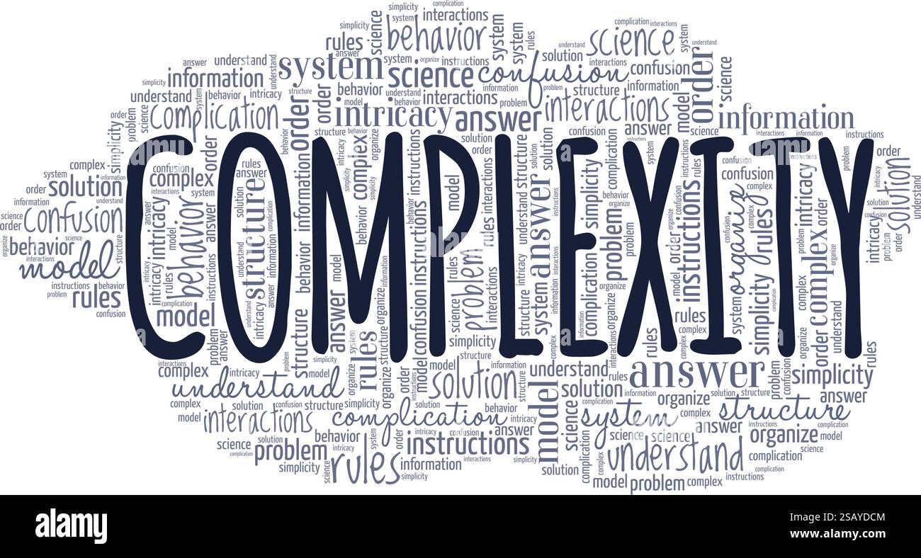 Complexity word cloud conceptual design isolated on white background ...