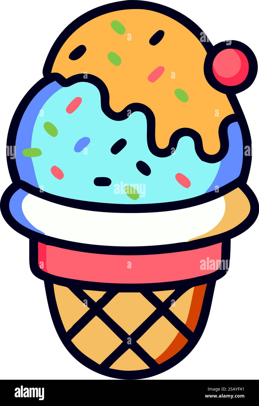 Ice Cream Cone for Summer Stock Vector Image & Art - Alamy