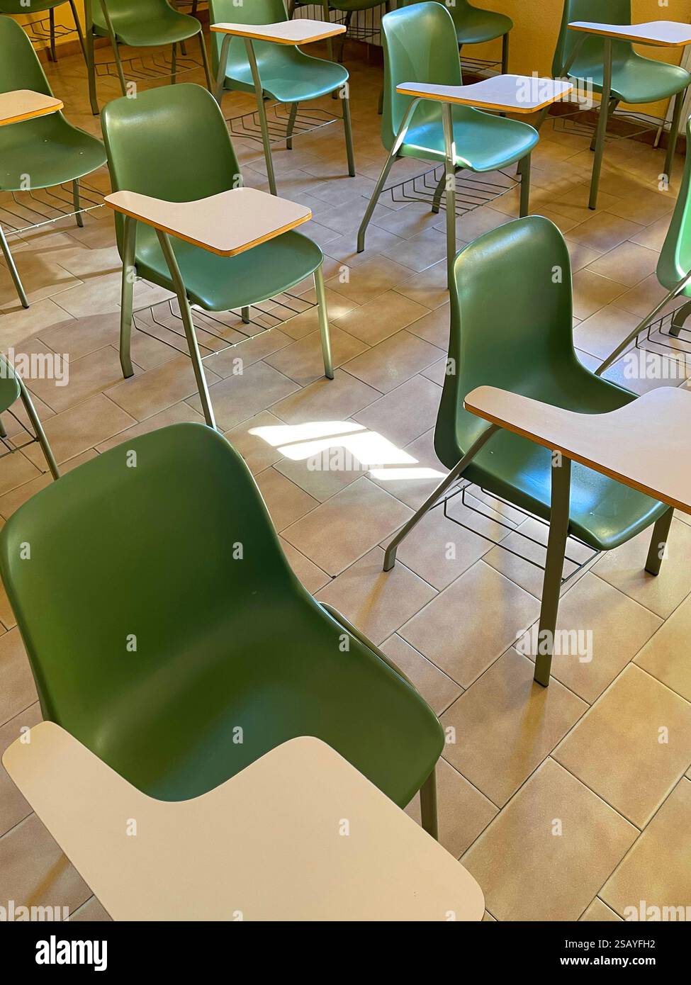 Chairs in classroom. - Smartphone Captured Stock Image