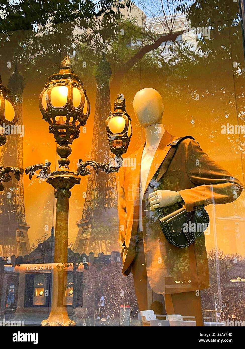 Mannequin in a shop window. Madrid, Spain. - Smartphone Captured Stock Image