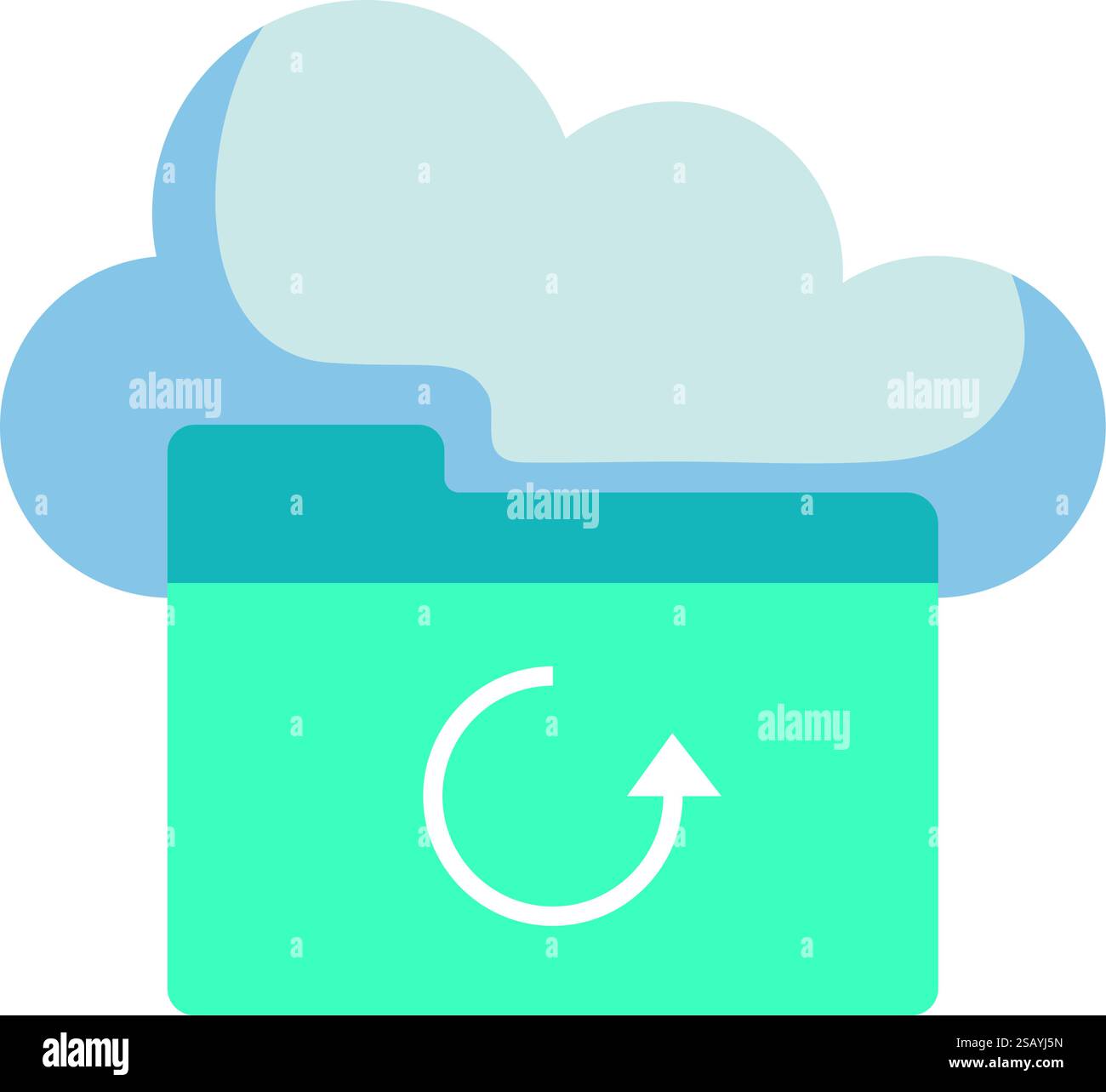 Cloud Sync Folder Icon Illustration Stock Vector Image & Art - Alamy