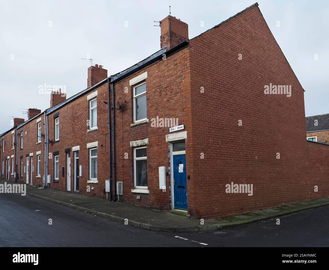 Former miners houses, Ninth Street, Blackhall Colliery, County Durham, England, UK Stock Photo