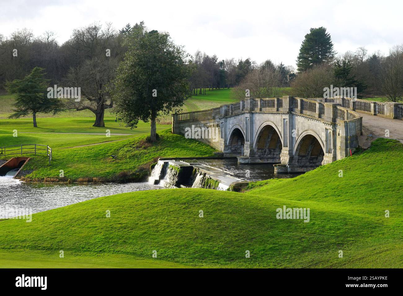 Palladian Bridge at Brocket Hall Stock Photo
