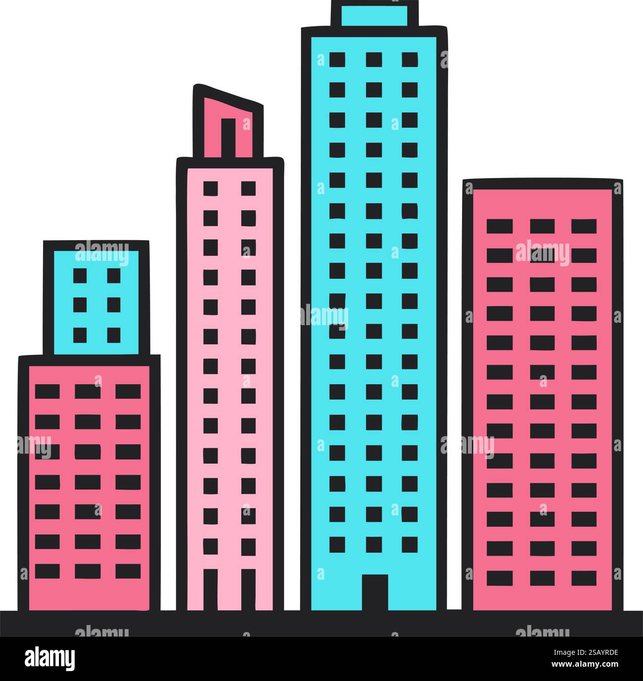 Downtown Urban Skyline Stock Vector Image & Art - Alamy