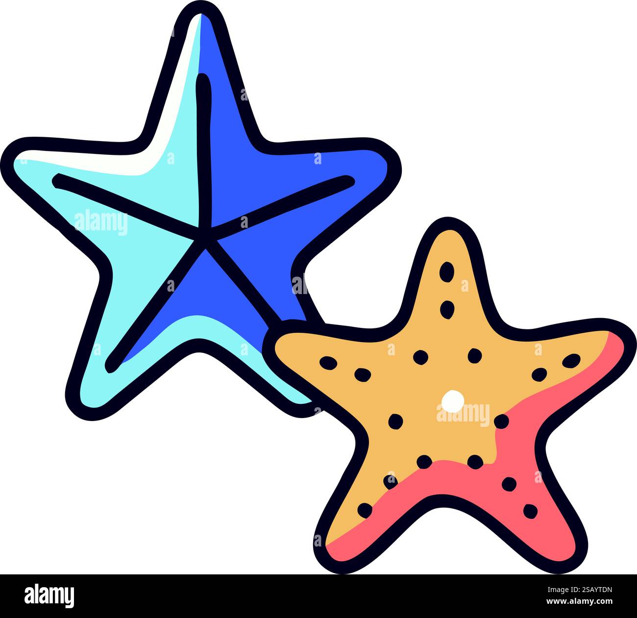 Starfish and seashells on sand beach Stock Vector Images - Alamy