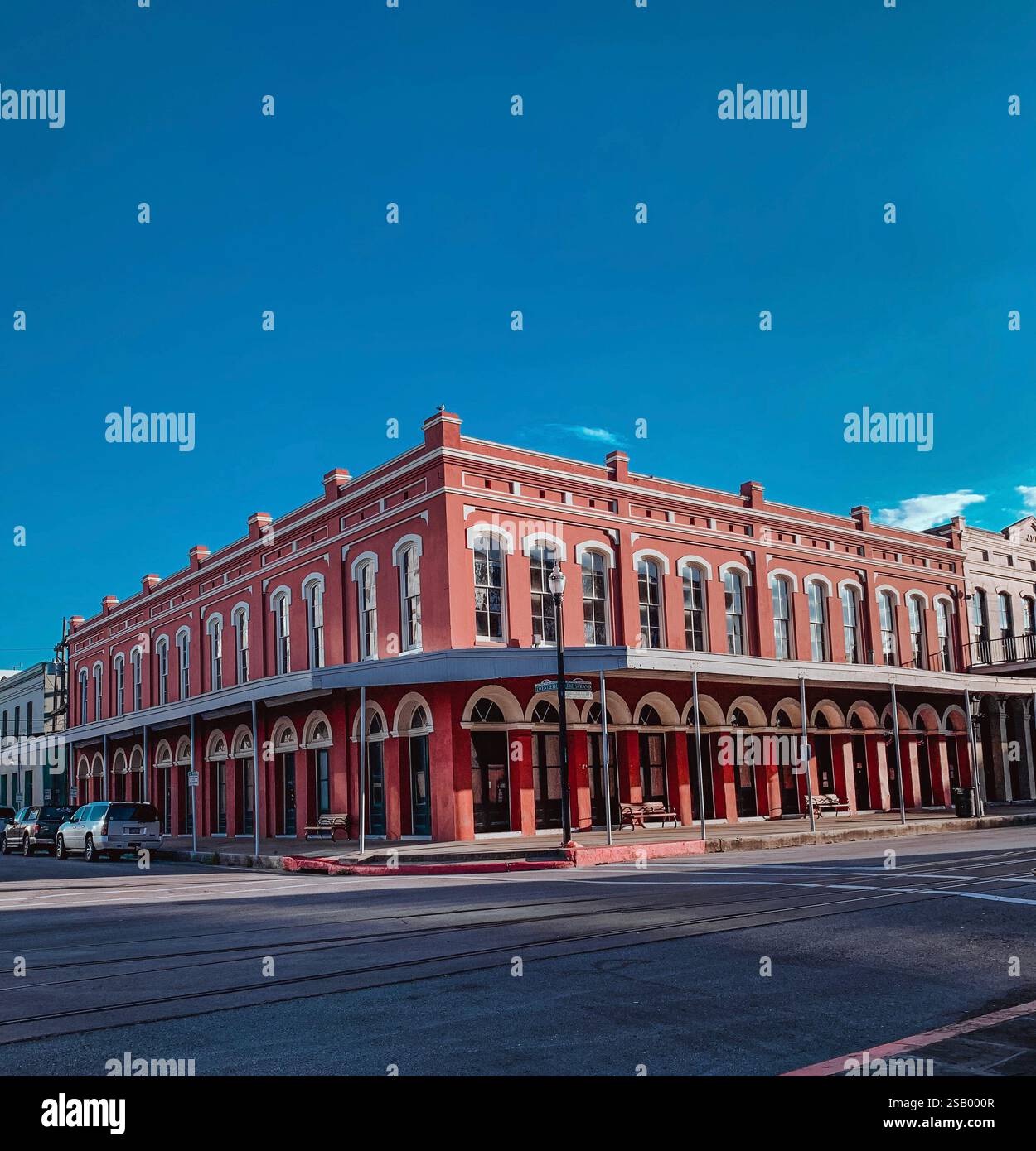 old world architecture, historic building, galveston texas - Smartphone Captured Stock Image