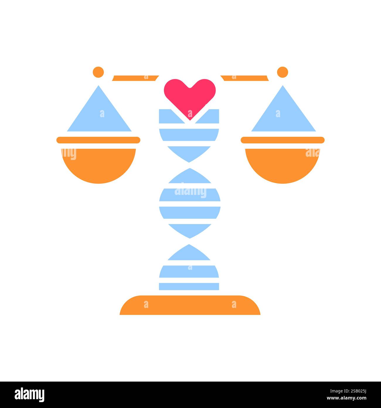 Bioethics flat icon. Vector isolated element. Editable stroke. Stock Vector
