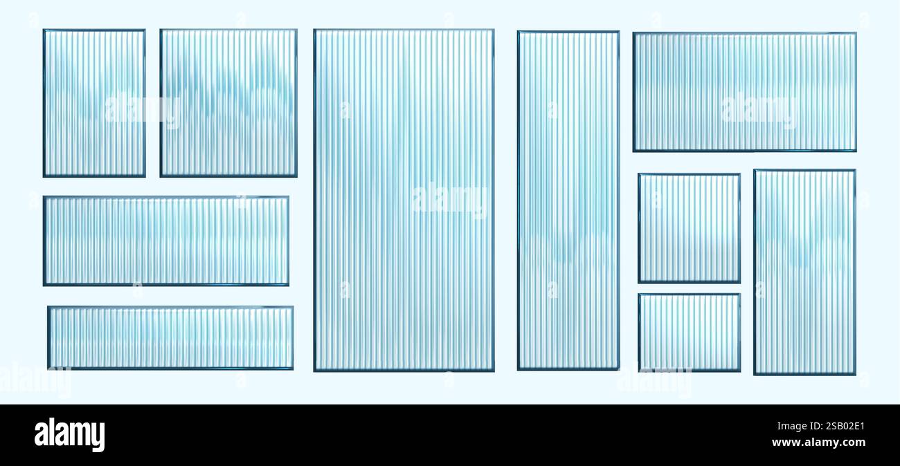 Image showcasing Vertical shapes in glass Stock Vector Images - Alamy