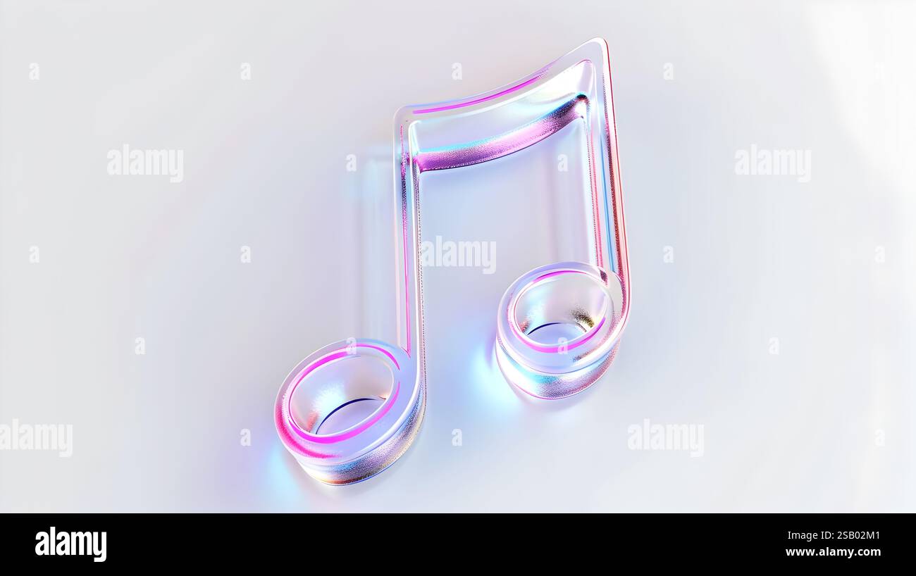 This dynamic and flowing 3D music note icon conveys a sense of art ...