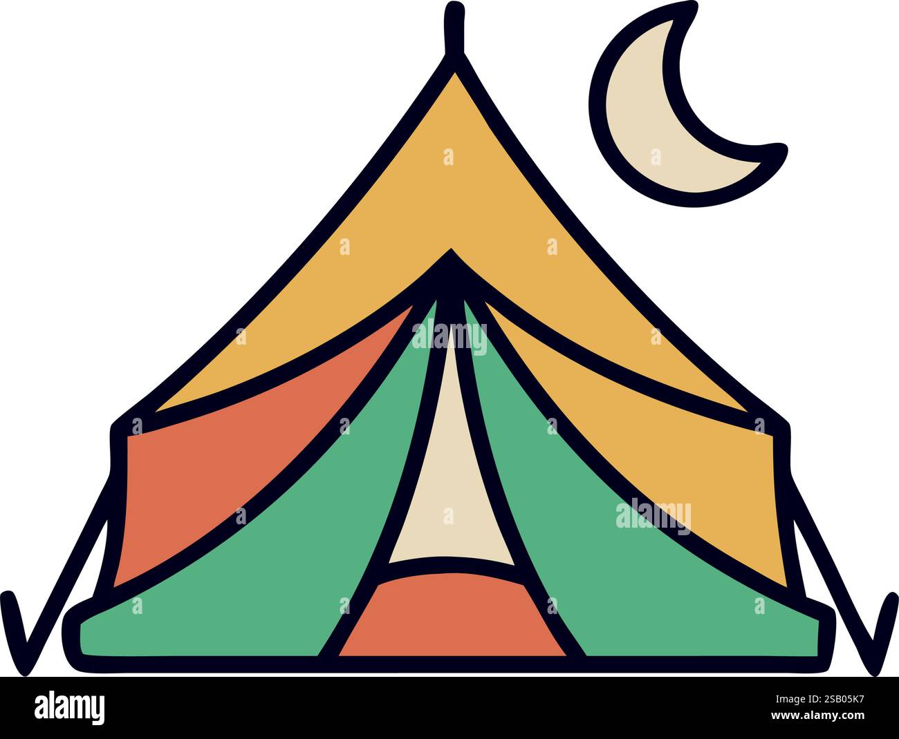Camping tent under moonlight Stock Vector Image & Art - Alamy