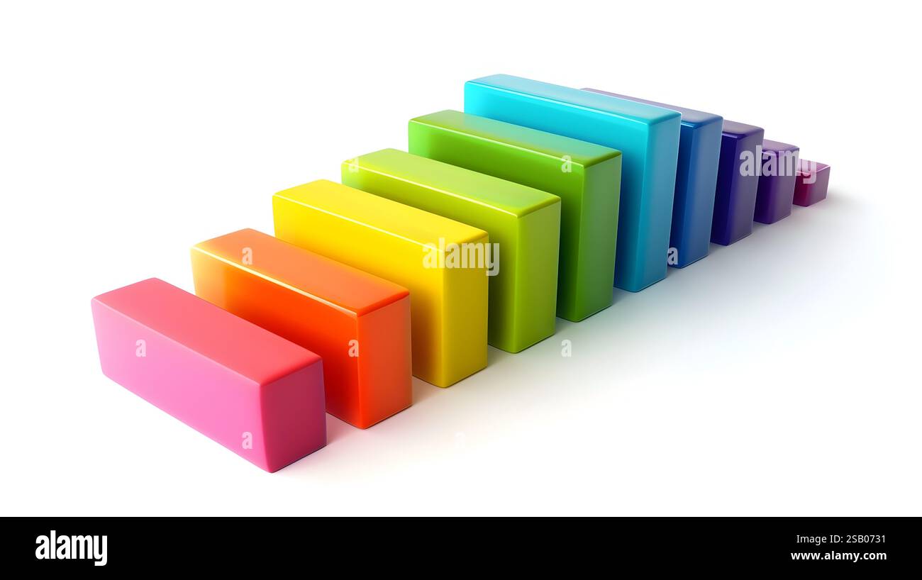 A 3D bar chart icon is displayed,with colorful ascending bars in a ...