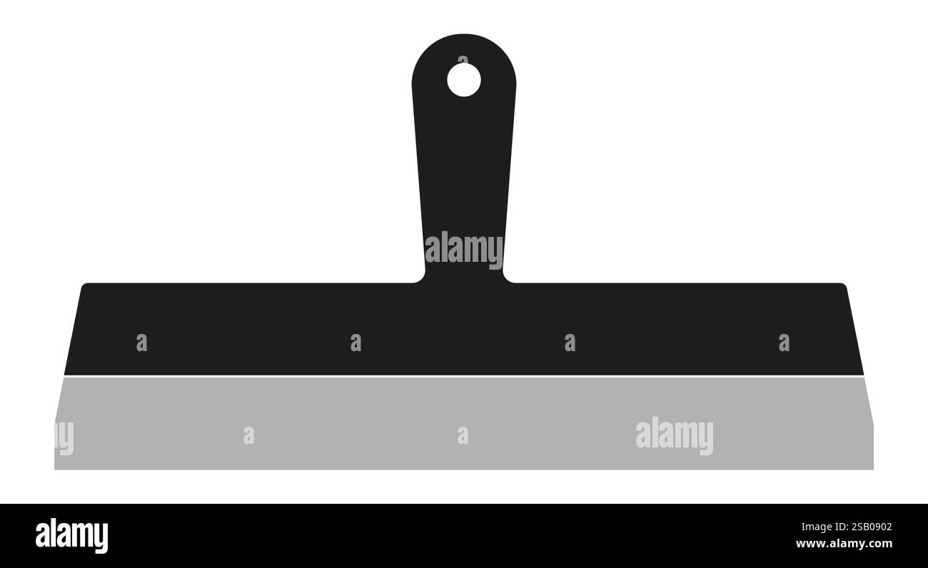 Wide spatula. Flat vector illustration isolated on white background. Stock Vector