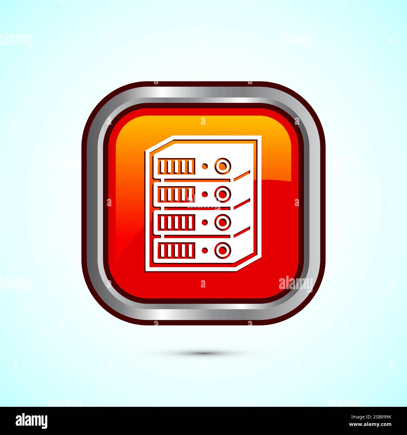 Data center icon design illustration. Computer server vector icon, Blue ...