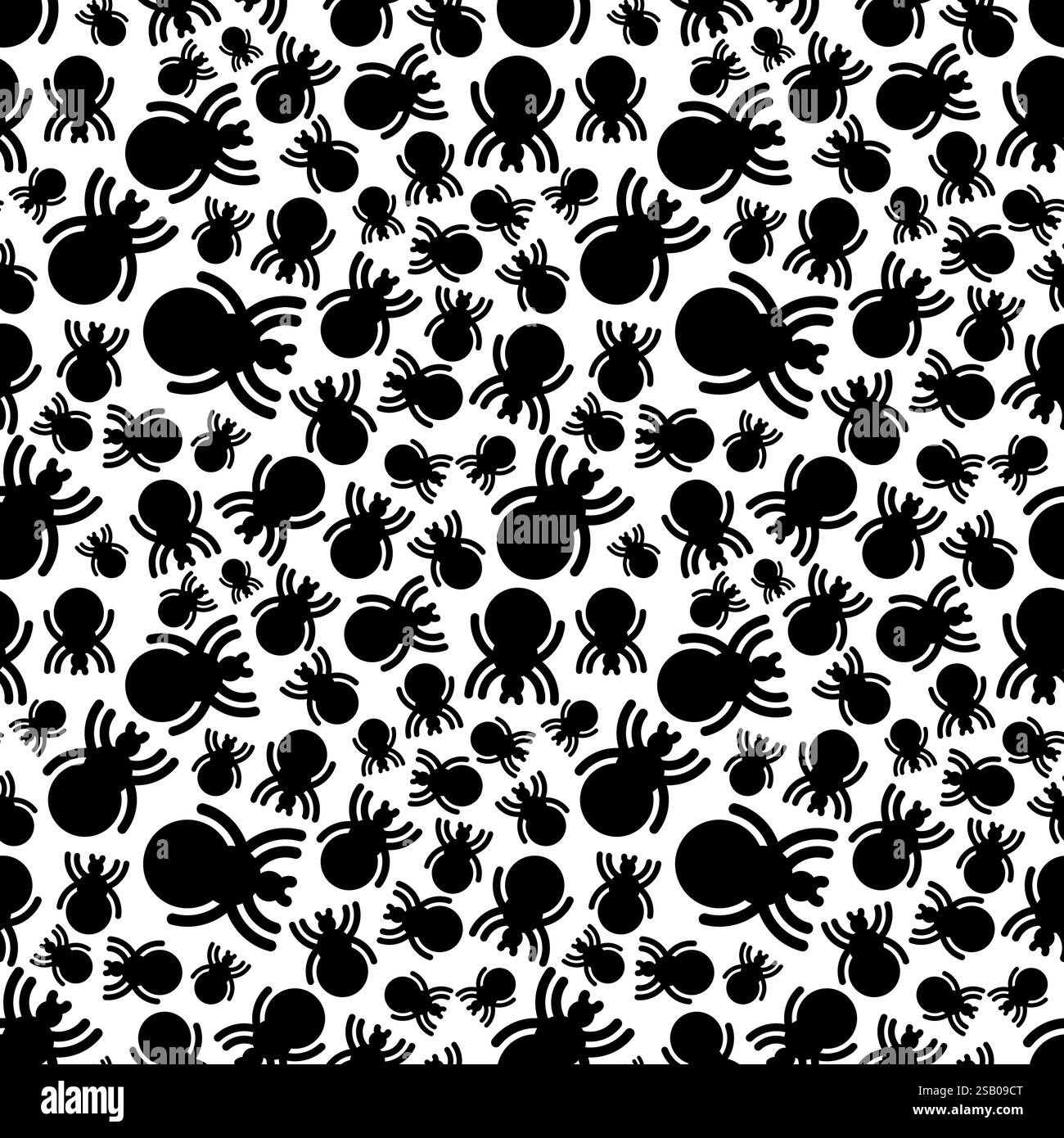 Tick insect pattern seamless. Red infected tick background Stock Vector