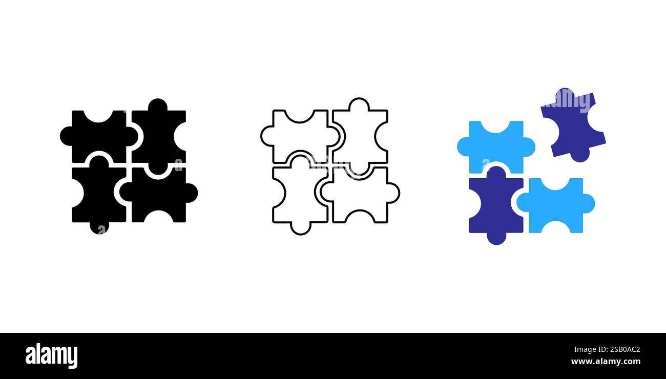 Jigsaw Isolated Vector icon which can easily modify or edit Stock Vector