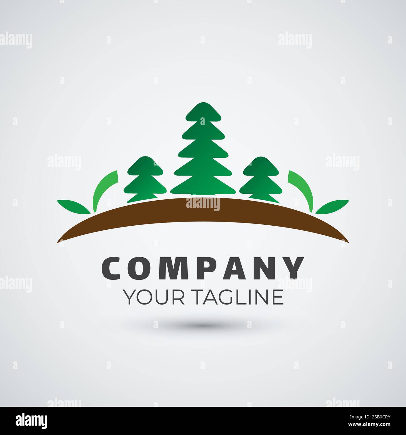 Abstract Creative and unique tree logo design template Stock Vector