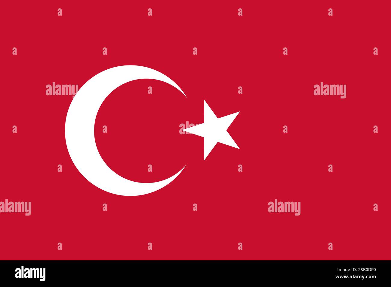 Flag of Turkey Vector illustration Stock Vector