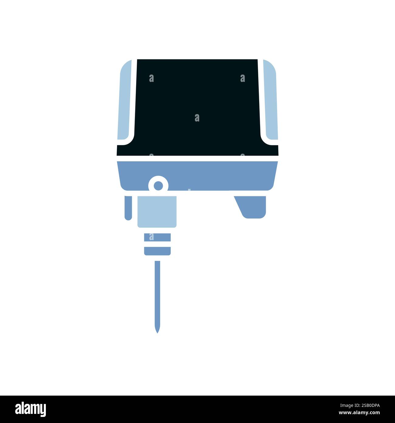 tamper-proof switch flat icon icon. Vector isolated element. Editable stroke. Stock Vector