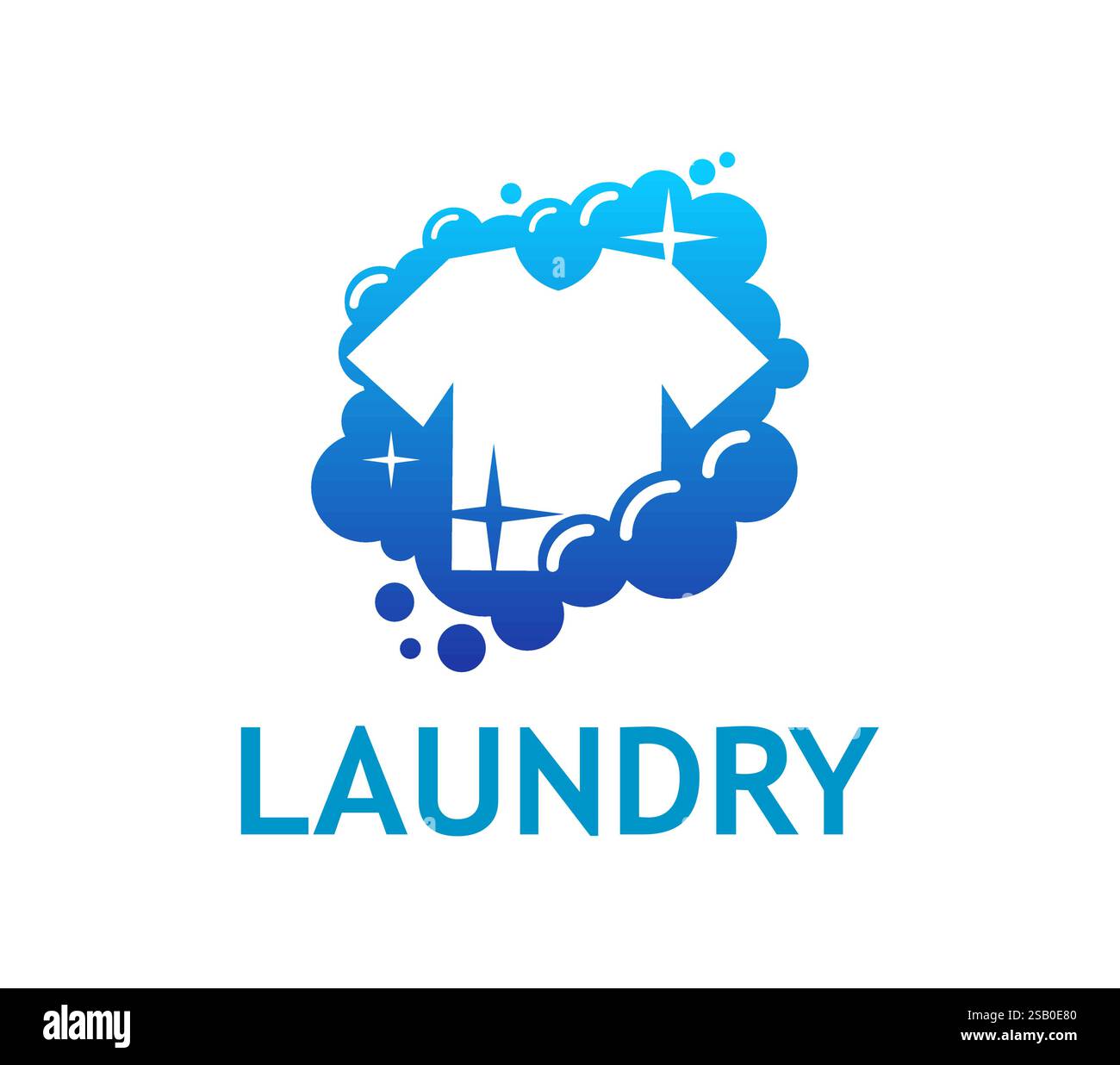 Laundry icon features a shirt silhouette enveloped in bubbles and ...