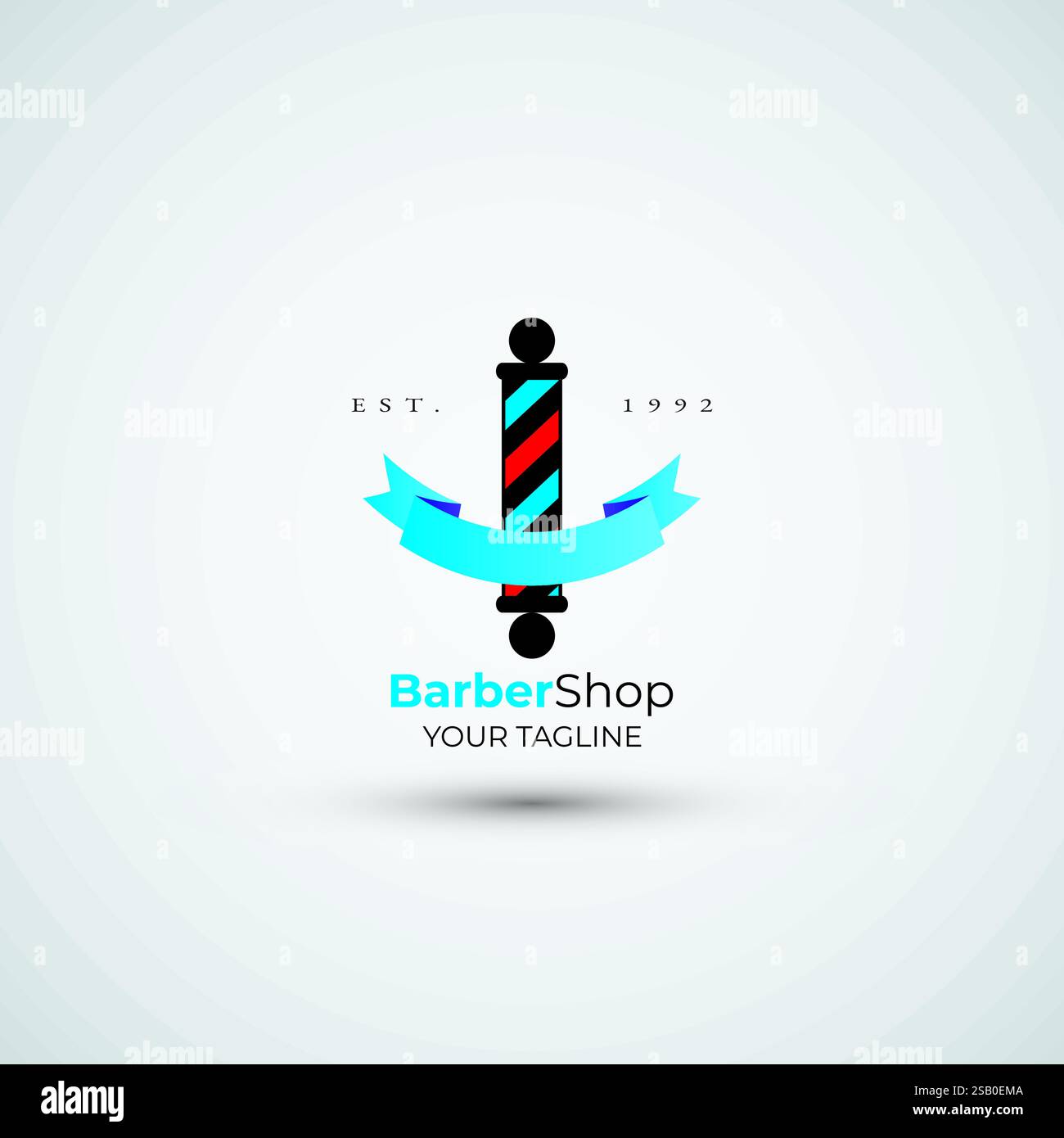 Barbershop logo design icon template Stock Vector